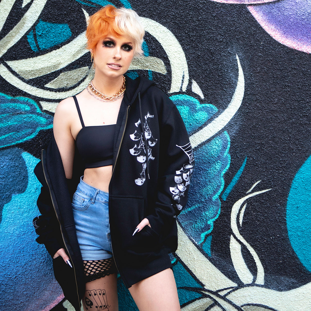 Cobweb MerVamp Zip Hoodie