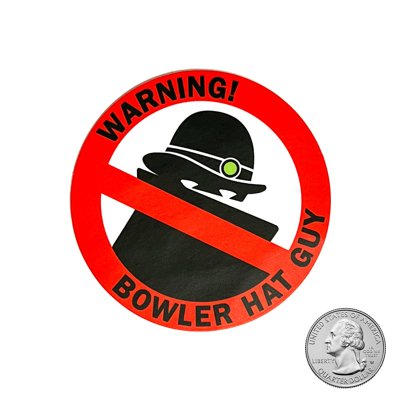 Bowler Hat Guy Sticker - Whosits & Whatsits